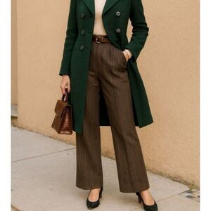 Vintage Worthington Womens Grey Pinstripe HighWaist Pants sz 16 Career Y2K 90s